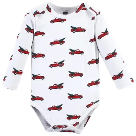 Hudson Baby Unisex Baby Cotton Long-Sleeve Bodysuits, Christmas Tree image {5}