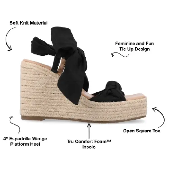 Journee Collection Womens Surria Tru Comfort Foam Espadrille Platform Wedge Sandals image {7}