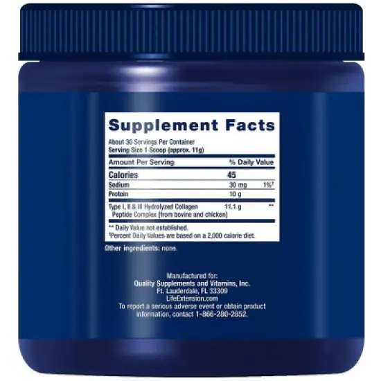 Collagen Peptides for Skin & Joints by Life Extension  -  343 Grams Capsule image {2}