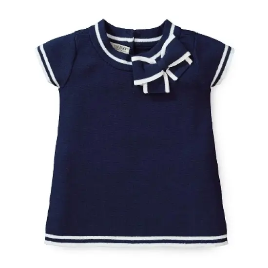 Hope & Henry Girls' Milano Tipped Short Sleeve Sweater, Infant image {4}