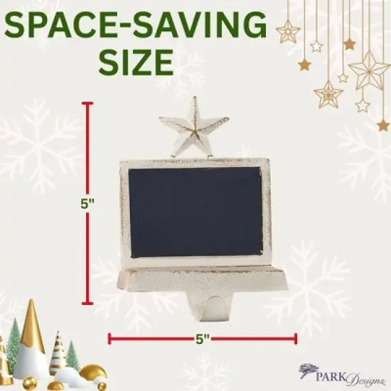Park Designs Chalkboard Stocking Hanger White - Set of 2 image {1}