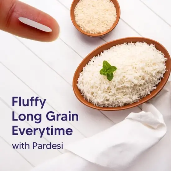 Pardesi Basmati Rice 10LB, Extra Long Grain - Premium Quality, Aromatic Flavor, Soft Texture, Perfect Cooking Choice Perfect for all cuisines. image {12}