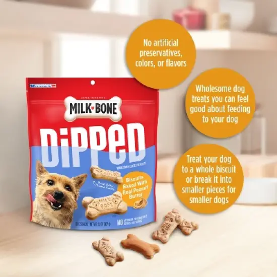 Milk-Bone Dipped Peanut Butter Crunchy Dog Treats image {2}