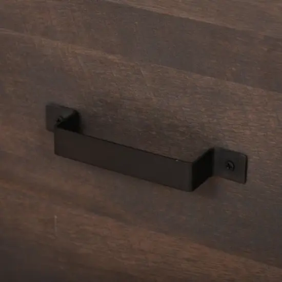 Vinsetto Office File Cabinet w/ 2 Large Drawers and Adjustable Metal Hanging Bars for A4 Letter and Legal Sized Files, Storage Organizer, Brown/Black image {4}