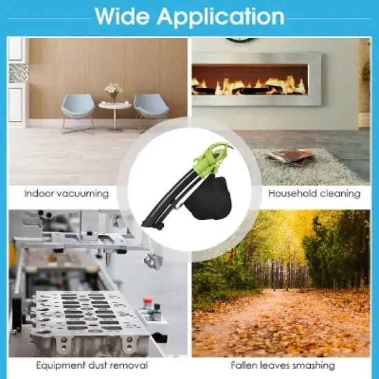 Costway 7.5 Amp 3-in-1 Electric Leaf Blower Leaf Vacuum Mulcher image {9}