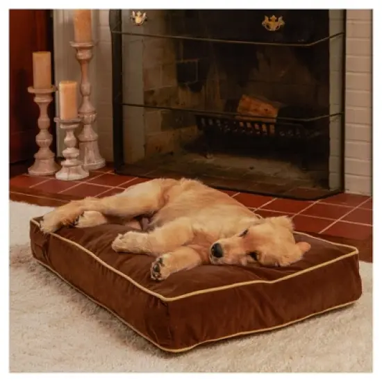 Kensington Garden Buster Rectangle Pillow Dog Bed - Cocoa image {2}