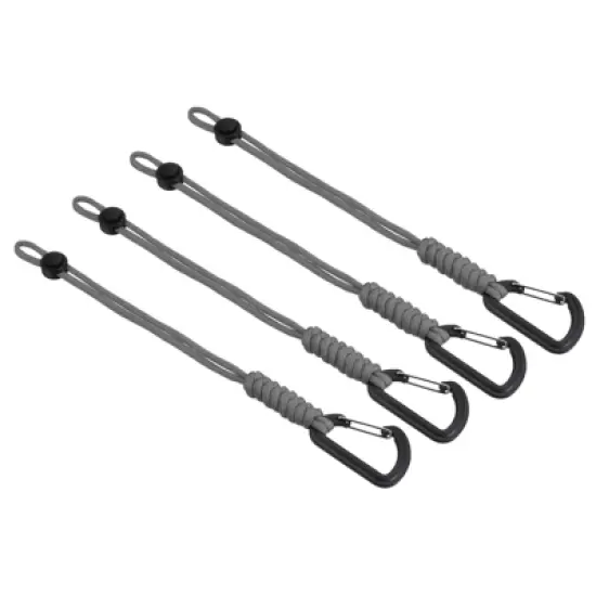 Unique Bargains Braided Wrist Polyester Keychain Badge Lanyard with Snap Hook 4 Pcs image {6}