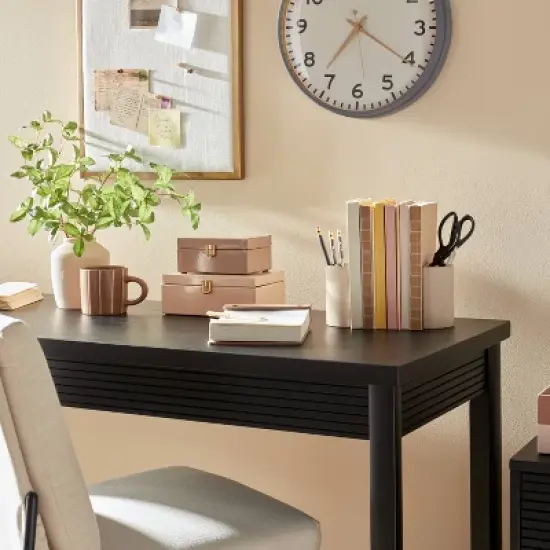 Large Desk Storage Metal Latch Box Peach Orange - Hearth & Hand&trade; with Magnolia image {1}