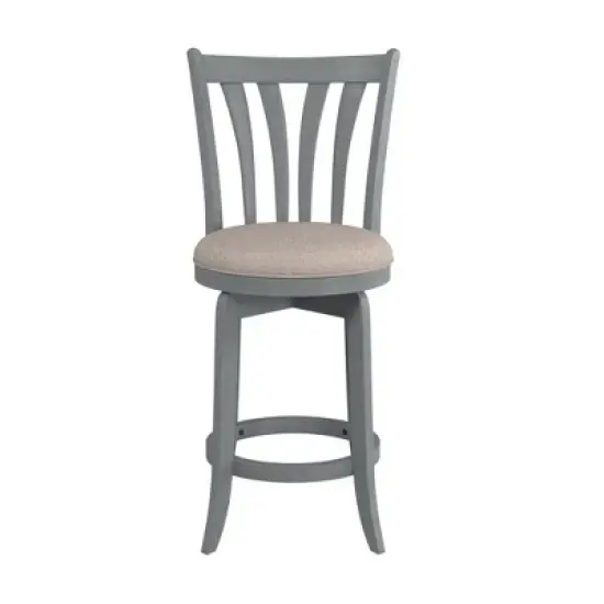 25.75" Savana Swivel Counter Height Barstool Blue (Wirebrush)/Cream - Hillsdale Furniture image {3}