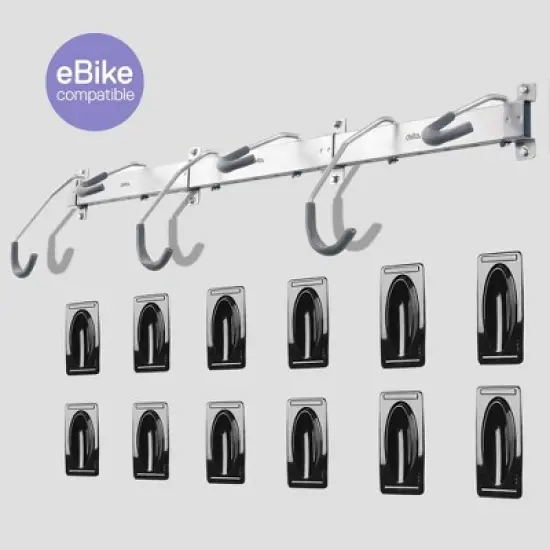 Delta Cycle 6 Bike Rail Garage Bike Wall Mount image {5}