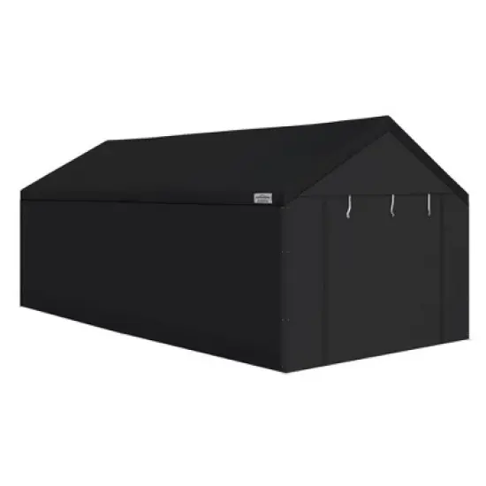 Caravan Canopy Domain 20x10 Foot Carport Tent Sidewalls, Black (Sidewalls Only) image {3}