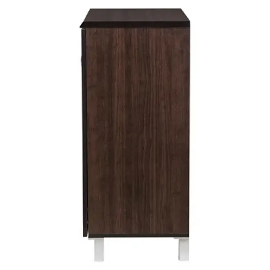 Excel Modern and Contemporary Sideboard Storage Cabinet - Dark Brown - Baxton Studio image {2}