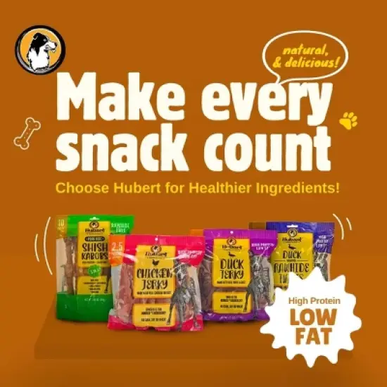 Hubert Pet Gourmet All Natural Chicken & Sweet Potato Wrap Dog Treats, Grain Free, Low Ingredient, USA Tested - 2.5 lbs Resealable Pack image {1}