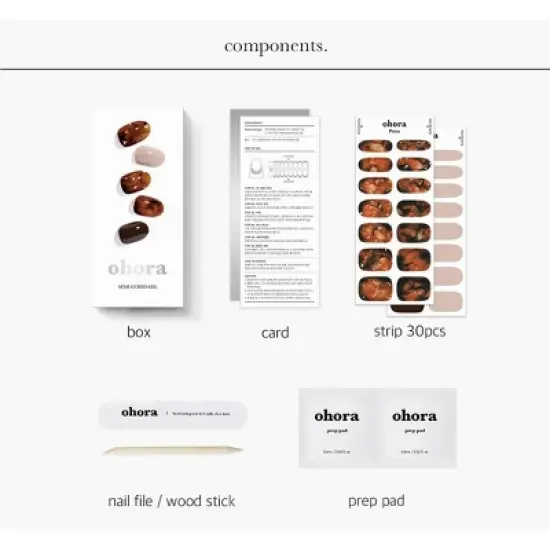 Ohora Gel Nail Art Design Line - Coffee Toffee - 30ct image {3}