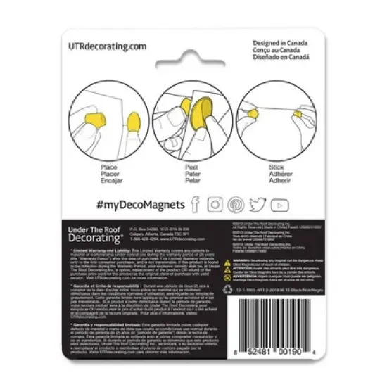 Under the Roof Decorating Magnets 4ct Black image {1}
