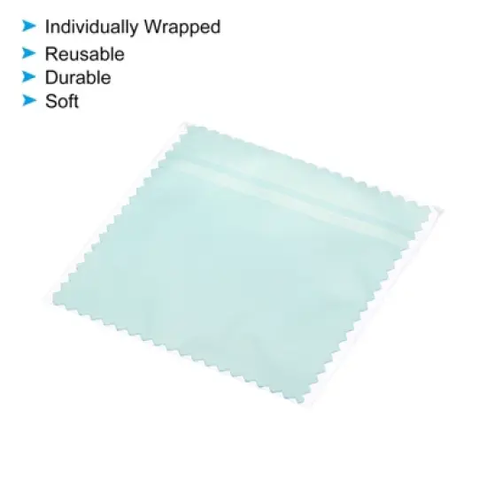 Unique Bargains Reusable Double-Sided Microfiber Jewelry Cleaning Cloth 100 Pcs image {3}