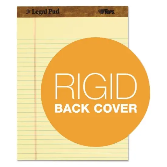 Tops The Legal Pad Ruled Perforated Pads 8 1/2 x 11 Canary 50 Sheets 3 Pads/Pack 75327 image {2}