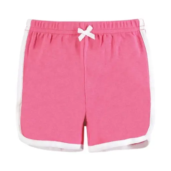 Hudson Baby Girl Shorts Bottoms 4-Pack, Purple Coral image {2}