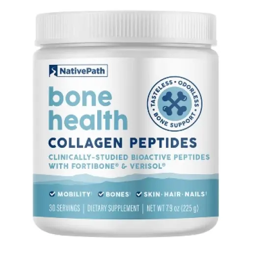 NativePath Bone Health Collagen Peptides, 225 g, 7.9 oz, 30 Servings image {7}