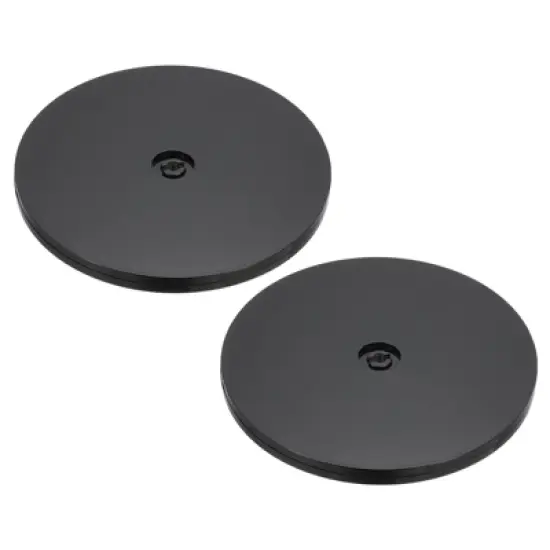 Unique Bargains High-strength Plastic 360-degree Rotating Design Durability Anti-slip Black Swivel Turntable 2 Pcs image {12}