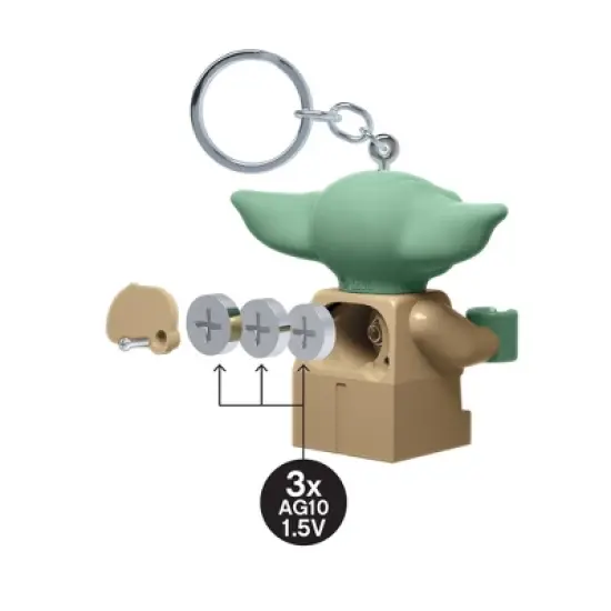 LEGO 4pk Star Wars Lightsaber Gel Pens Multicolored Ink with Baby Yoda Grogu LED Keychain image {6}