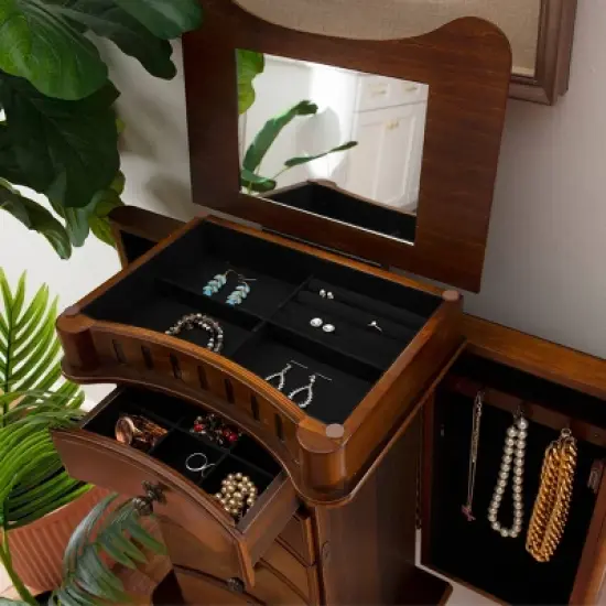 Kasey Jewelry Armoire Walnut - Powell Company image {12}