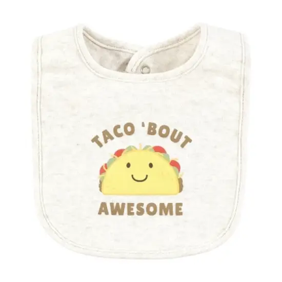 Hudson Baby Infant Boy Cotton Bibs, Taco Tuesday, One Size image {2}