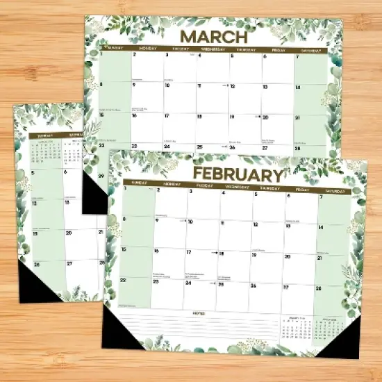 Willow Creek Press 22"x17" 2026 Eucalyptus Large Monthly Deskpad image {1}