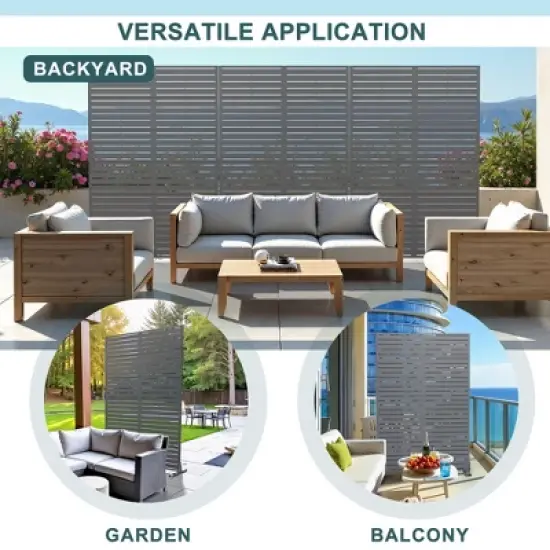 PexFix Outdoor Metal Classic Shutters Screen Garden Fence Brick Pattern Wall image {7}