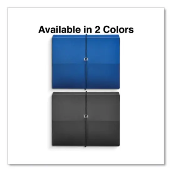 Universal Poly Index Card Box, Holds 100 4 x 6 Cards, 4 x 1.33 x 6, Plastic, Black/Blue, 2/Pack image {1}