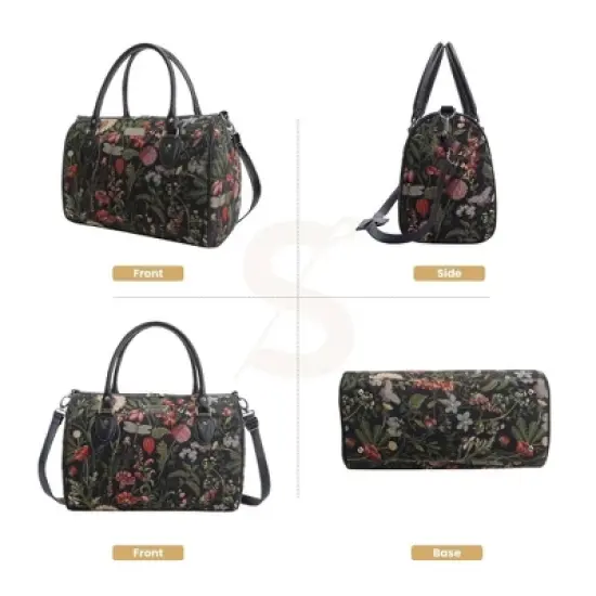 Signare USA Morning Garden Black Travel Bag image {1}