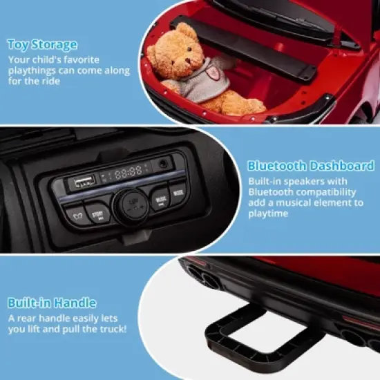 24V 2-Seater Licensed Land Rover Ride On Car Toy w/Parent Remote Control, 3 Speeds, Wireless Music, MP3 Player, Electric Car for Kids image {4}