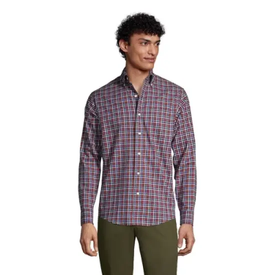 Lands' End Men's Traditional Fit No Iron Twill Shirt image {9}