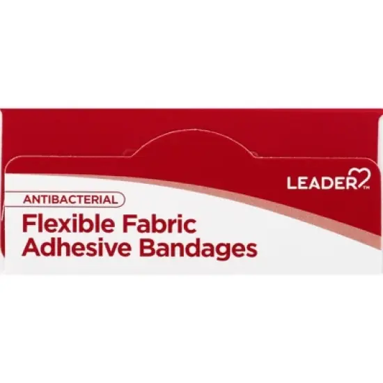 Leader Antibacterial Flexible Fabric All One Size Adhesive Bandages 30 ea image {6}