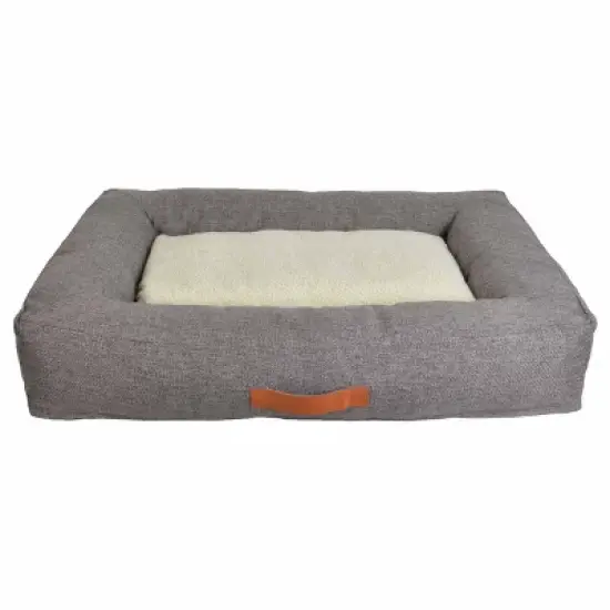 Rectangular Bolster Faux Linen Dog Beds - XL - Boots & Barkley&trade; image {2}