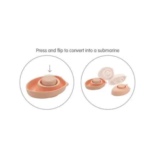 Plantoys| Rubber Convertible Boat &ndash; Pastel Orange image {3}