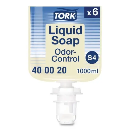 Tork Odor-Control Hand Soap Liquid S4 Refill, Perfume-Free, 1 L, 6/Carton image {11}