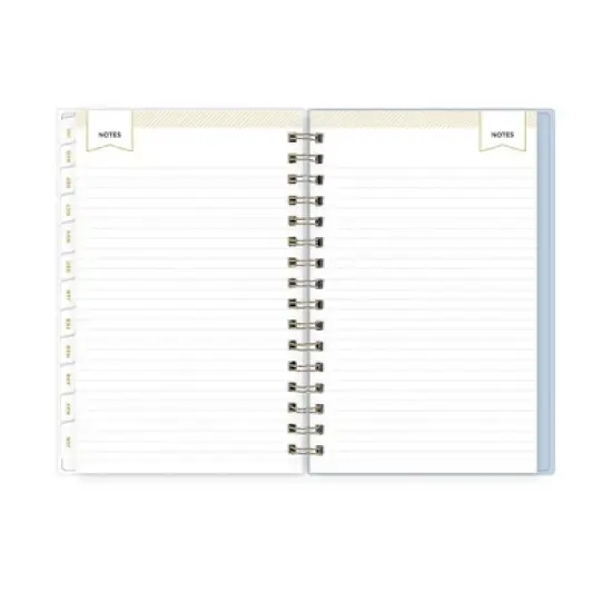 Day Designer 5"x8" 2025-2026 Daily/Monthly Wirebound Planner Printed Springtime Blue image {10}