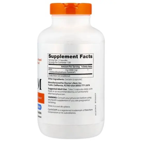 Doctor's Best MSM with OptiMSM&reg;, 360 Capsules (1,000 mg  per Capsule) image {1}