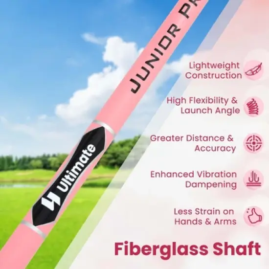 Ultimate Junior Golf Club Set for Children Includes 165CC #3 Fairway Wood & #7 Iron Blue/Pink image {6}