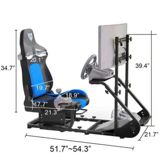 APRILSOUL Enhanced and stable racing wheel cockpit, compatible with Fanatec, PXN, Thrustmaster, and Logitech adjustable driving simulators image {6}