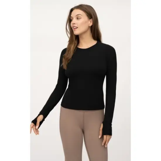 Yogalicious Womens Seamless Zaia Long Sleeve Active Shirt image {10}