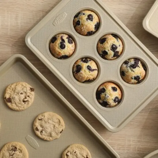 Oster Verlice 5 Piece Carbon Steel Baking Pans Bakeware Set W/ Premium PFA Free Nonstick - Champagne Gold image {10}