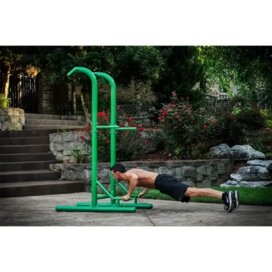 Stamina Products Outdoor Fitness Multi-Use Strength Training and Muscle Toning Power Tower for Complete Upper Body Workouts, Green image {2}