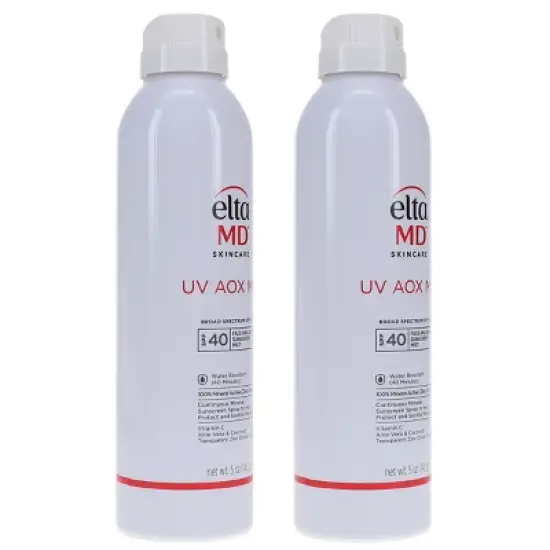 EltaMD UV AOX Mist Broad Spectrum SPF 40 Face and Body Sunscreen 5 oz 2 Pack image {5}