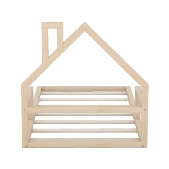 Wood Floor Bed with House-shaped Headboard - ModernLuxe image {9}