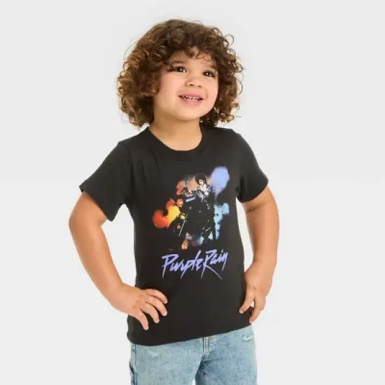 Toddler Boys' Merch Traffic Prince Short Sleeve T-Shirt - Black image {3}
