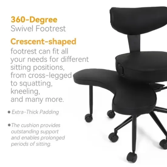 ELECWISH Functional Chair with 360&deg; Footrest & Reclining Back image {3}