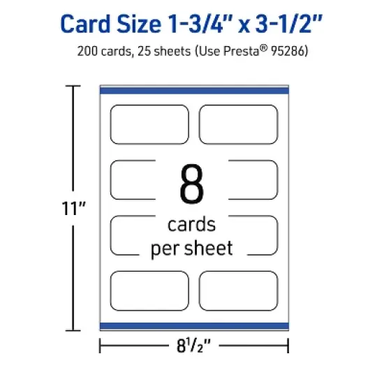 Avery 1-3/4" x 3-1/2" Rounded Corner Cards, Glossy White, 200ct image {4}