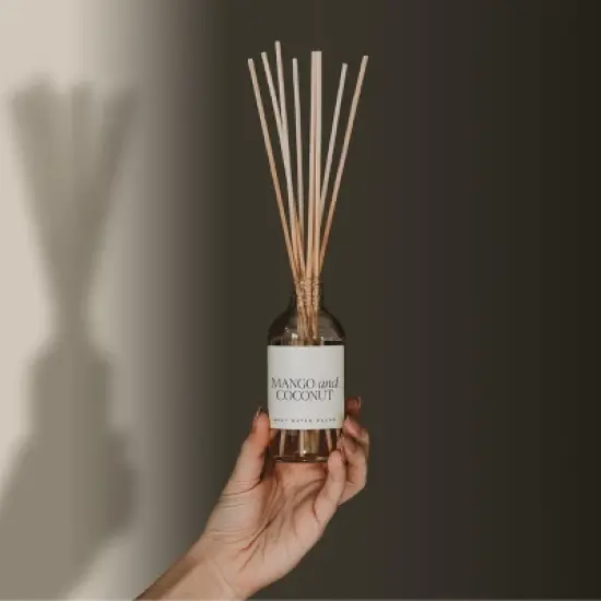 Sweet Water Decor Mango and Coconut Clear Reed Diffuser - 3.5oz image {1}